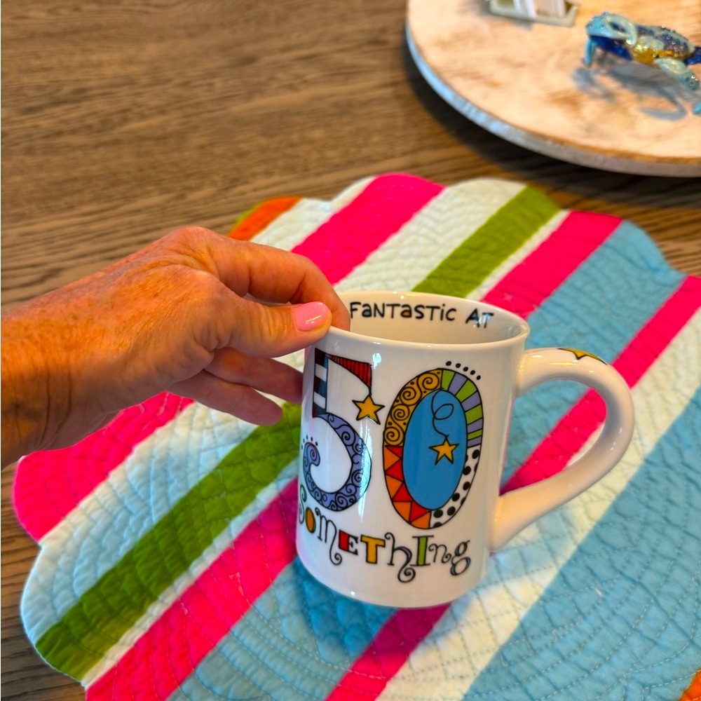 Colorful '50 Something' Mug